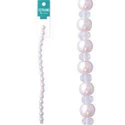 AussieSuperStore Jewellery Making Supplies Strung Beads Glass Pearls & Crystal AB Squash Facet Soft Pink Strung Beads Glass Pearls & Crystal AB Squash Facet Soft Pink | Jewellery Making Beads Accessories 9323823181246 BBS2014082